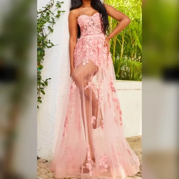 jovani pink homecoming dress Off-the-Shoulder Short PInk Print Homecoming Dress PInk / 4 main image 1